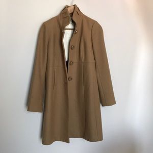 JCrew long coat. Beige size 2
